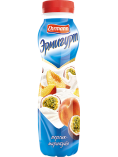Йогурт питьевой Эрмигурт персик и маракуйя, 290г
