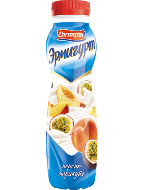 Йогурт питьевой Эрмигурт персик и маракуйя, 290г