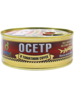 Осетр EcoFood в томатном соусе, 240г