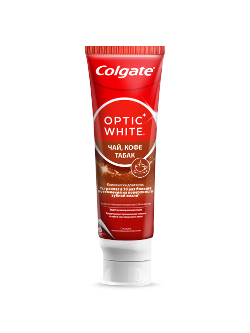 Зубная паста Colgate чай, кофе, табак отбеливающая с натуральными маслами мяты, 75мл