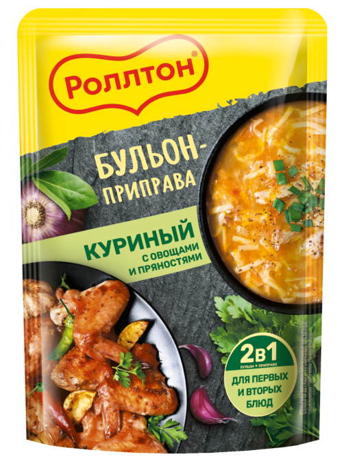 Бульон куриный Роллтон приправа овощи и пряности, 100г