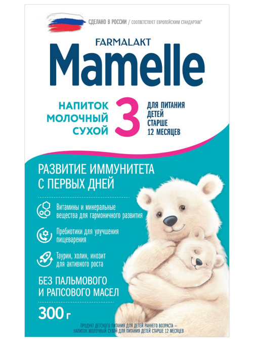 Смесь молочная детская Mamelle 3 с 12 месяцев, 300г