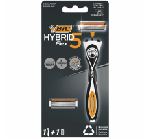 Бритва мужская BIC Flex 5 Hybrid 1 ручка и 1 сменная кассета