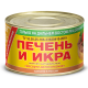 Минтай Примрыбснаб Ассорти деликатесное печень и икра, 240г