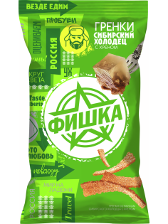Гренки Фишка Сибирские холодец-хрен, 120г