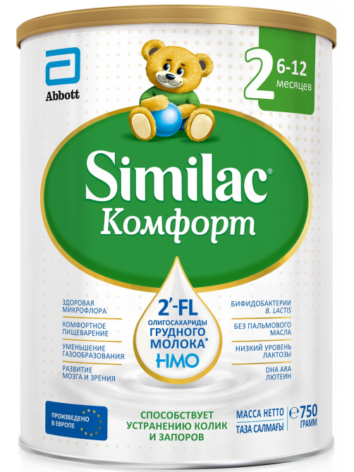 Смесь молочная детская Similac 2 Комфорт с 6 до 12 месяцев, 750г