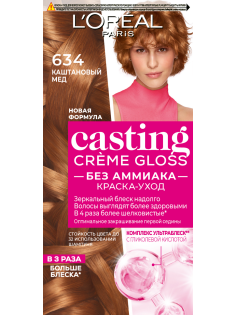 Краска для волос L'Oreal Casting Creme Gloss каштановый мед 634