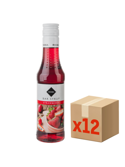 RIOBA Сироп клубника, 250мл x 12 шт