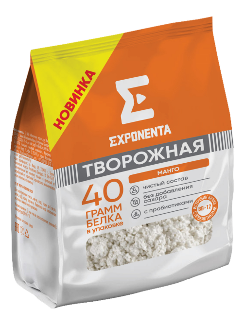 Продукт творожный Exponenta обезжиренный с манго, 250г