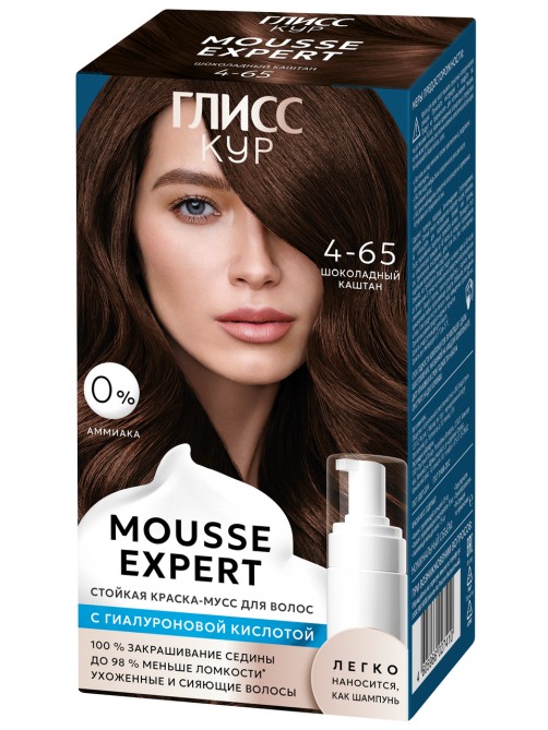 Краска для волос Глисс Кур Mousse Expert 4-65 шоколадный каштан