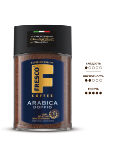 Кофе Fresco Arabica Doppio молотый в растворимом, 100г