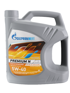 Масло моторное Gazpromneft Premium N 5W-40, 4л