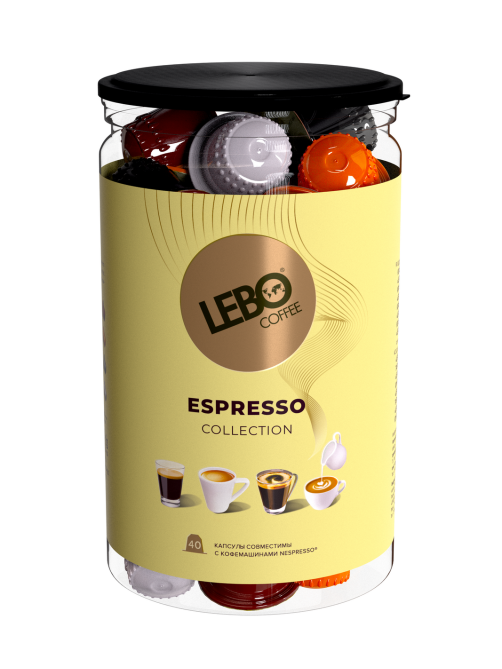 Кофе в капсулах Lebo Espresso Collection для кофемашин Nespresso 40шт, 220г