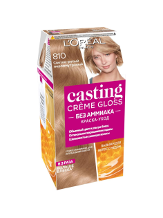 Краска-уход для волос L'Oreal Paris Casting Creme Gloss 810 Светло-русый перламутровый без аммиака, 273мл