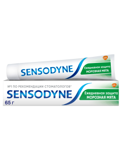 Зубная паста Sensodyne Ежедневная защита для чувствительных зубов морозная мята с фтором, 75мл