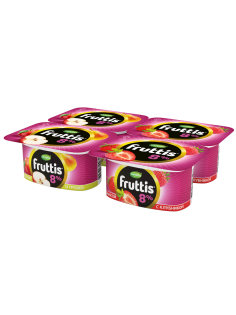 Йогуртный продукт Fruttis C яблоком и грушей/с клубникой 8%, 115г