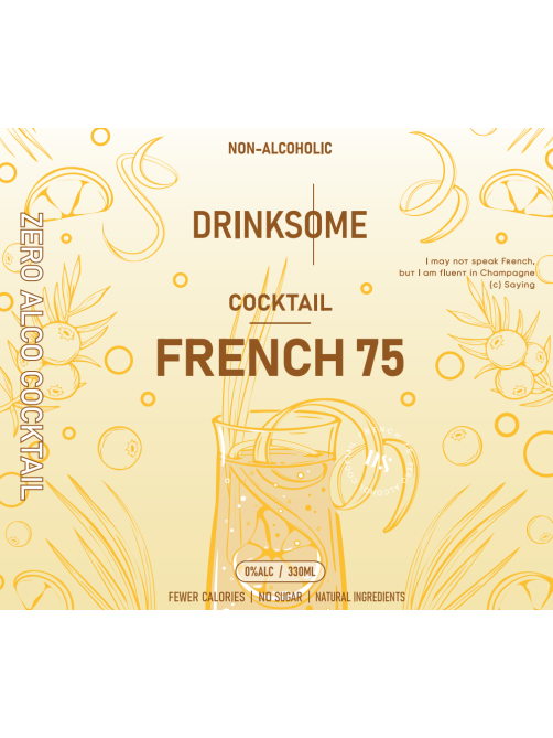 Напиток безалкогольный Drinksome Cocktail French 75 Коктейль Френч 75 газированный, 330мл