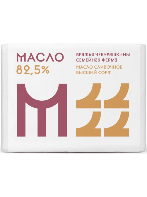 Масло сливочное Братья Чебурашкины Традиционное 82.5%, 200г