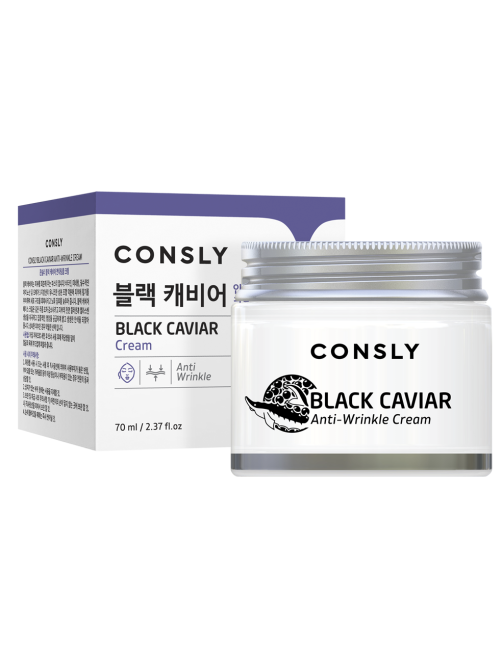 Крем для лица Consly Black Caviar Anti-Wrinkle против морщин с экстрактом черной икры, 70мл