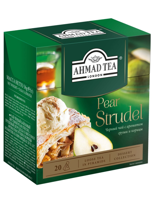 Чай черный Ahmad Tea Pear Strudel с грушей и корицей (1.8г x 20шт), 36г