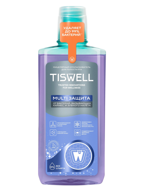 Ополаскиватель для полости рта Tiswell Multi Защита, 500мл