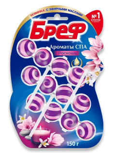 Блок для унитаза Бреф Ароматы Спа Роскошь, 50г x 3шт
