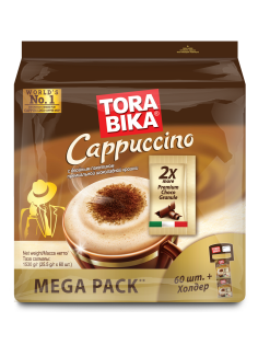 Напиток кофейный Torabika Capuccino растворимый (25.5г x 60шт), 1.53кг