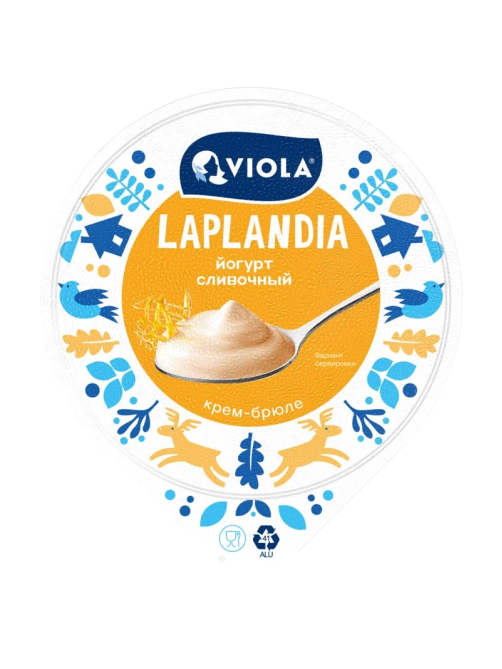 Йогурт Viola Laplandia Крем-брюле сливочный 7%, 180г