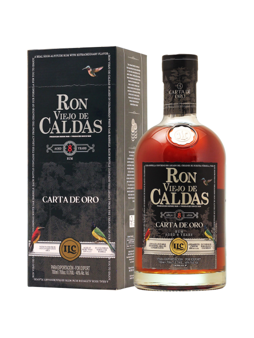 Ром Viejo de caldas Carta de oro 8 лет в подарочной упаковке, 0.7л
