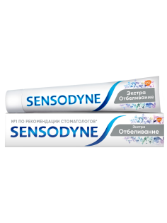 Зубная паста Sensodyne Экстра отбеливание для чувствительных зубов с фтором, 50мл