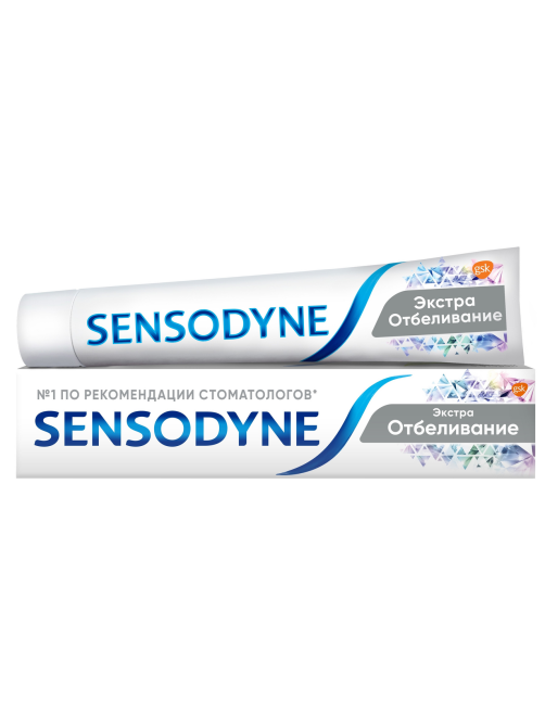 Зубная паста Sensodyne Экстра отбеливание для чувствительных зубов с фтором, 50мл