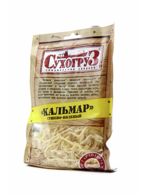 Снэки Сухогруз Кальмар сушеный, 70г