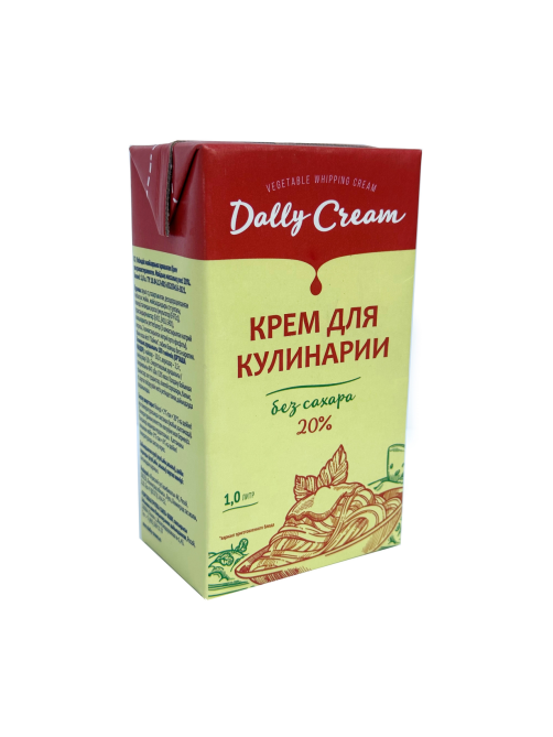 Крем Dally на растительных маслах без сахара ультрапастеризованный 20%, 1л