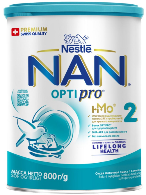 Сухая молочная смесь NAN 2 Optipro с 6 месяцев, 800г