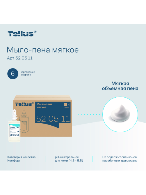 Мыло-пена Tellus Комфорт для диспенсера S4, 1л