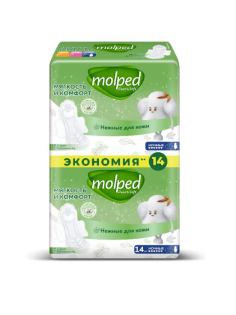 Прокладки Molped Pure&Soft ночные, 14шт