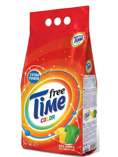 Стиральный порошок Free Time Color автомат, 9кг