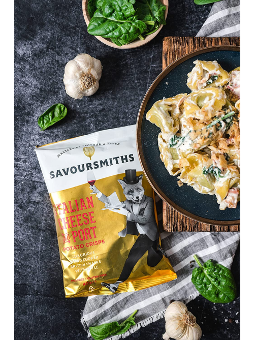Чипсы Savoursmiths Итальянский сыр и портвейн, 150г