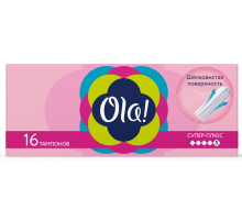 Тампоны Ola! Супер Плюс с шелковистой поверхностью, 16шт