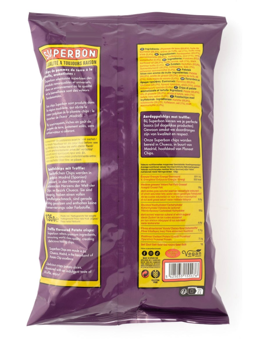 Чипсы картофельные Superbon с трюфелем, 135г