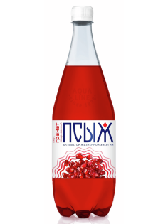 Вода Псыж с соком граната минеральная газированная, 1л