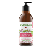 Мыло жидкое для рук и тела Synergetic Натуральное пачули и ароматный бергамот, 380мл