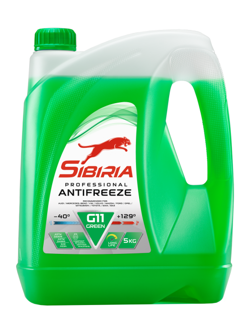 Антифриз Sibiria Green G11+, 5кг