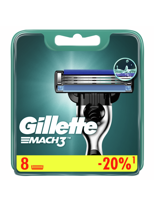 Кассета для бритвенного станка Gillette Mach3, 8шт