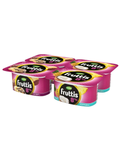 Йогуртный продукт Fruttis Банана сплит/ Пина колада 8%, 115г