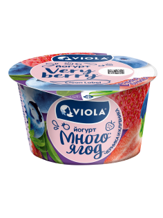 Йогурт Viola Very Berry черника-клубника 2.6%, 180г