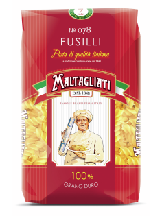 Макароны спирали Maltagliati Fusilli №078 спираль, 450г