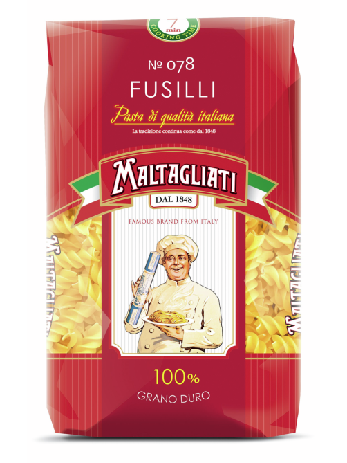 Макароны спирали Maltagliati Fusilli №078 спираль, 450г