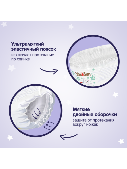 Подгузники-трусики YokoSun Premium XL 12-20кг, 38шт