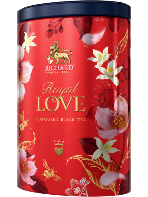 Чай Richard Royal Love чёрный цейлонский крупнолистовой с ароматом бергамота и ванили, 80г